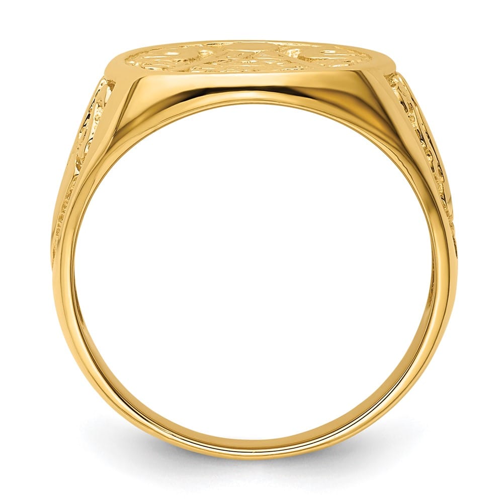 14k Yellow Gold 3.15 mm IB Goodman (No Enamel) Masonic Men's Ring