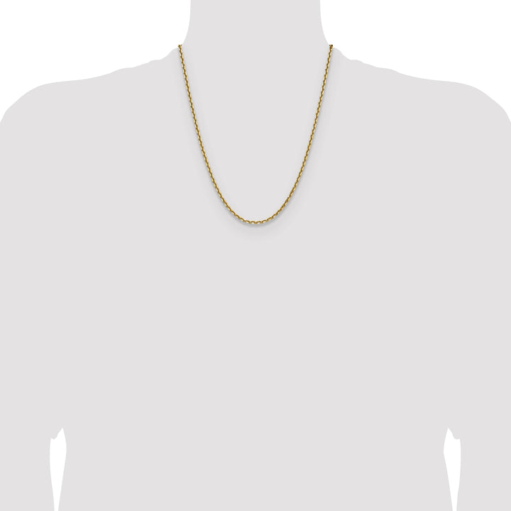 14K Yellow Gold 3.25mm D.C. French Link Chain
