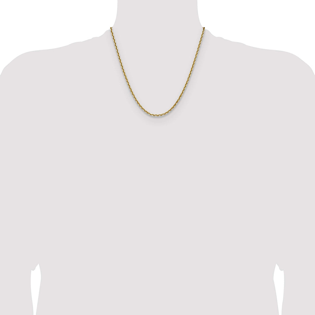 14K Yellow Gold 3.25mm D.C. French Link Chain