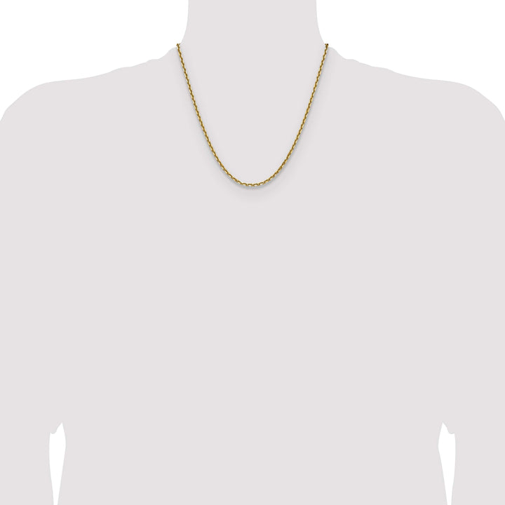 14K Yellow Gold 3.25mm D.C. French Link Chain