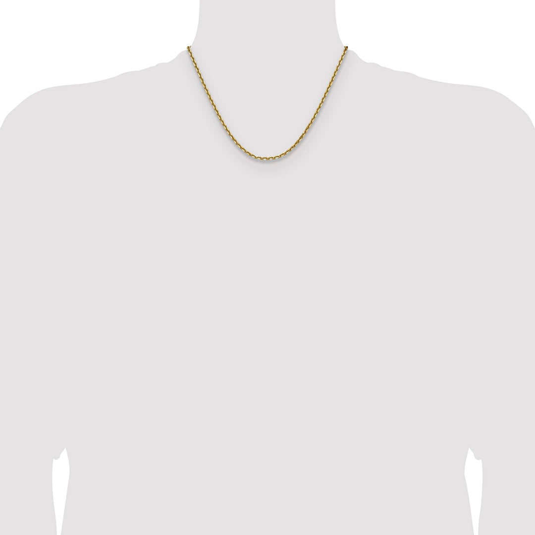14K Yellow Gold 3.25mm D.C. French Link Chain