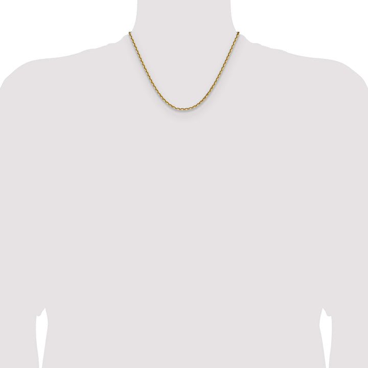 14K Yellow Gold 3.25mm D.C. French Link Chain