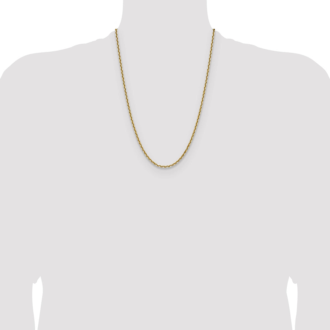 14K Yellow Gold 3.25mm D.C. French Link Chain