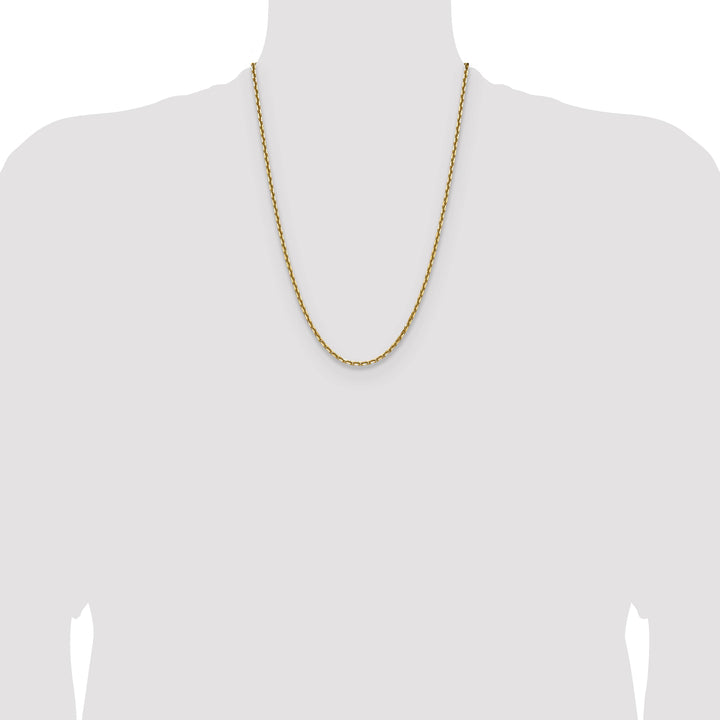 14K Yellow Gold 3.25mm D.C. French Link Chain