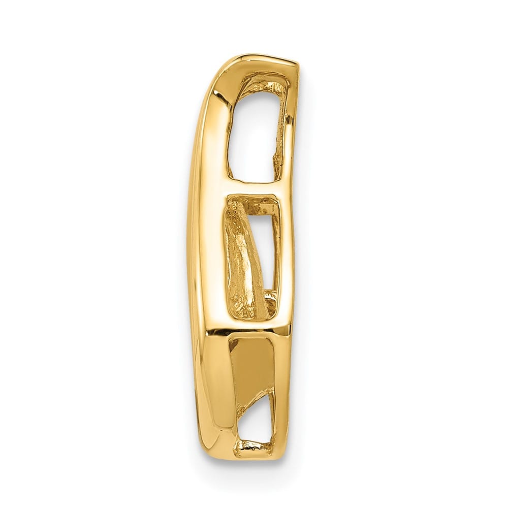 14K Yellow Gold 3.4mm I2 Diamond Teardrop-Shape Chain Slide