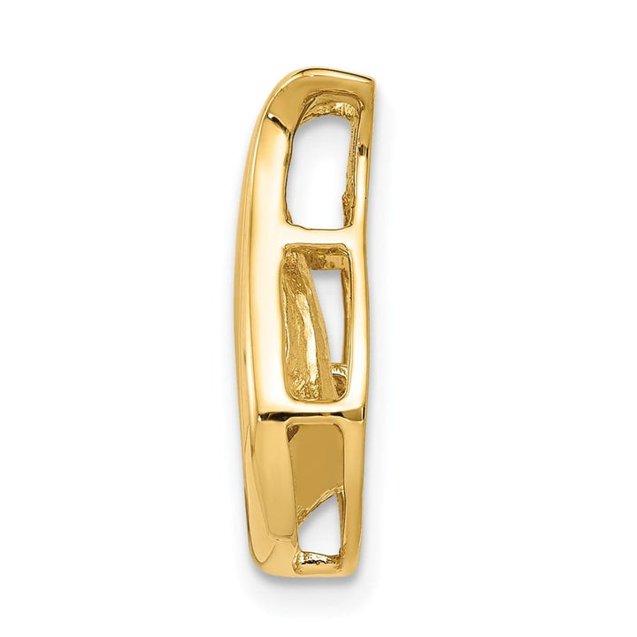 14K Yellow Gold 3.4mm I2 Diamond Teardrop-Shape Chain Slide