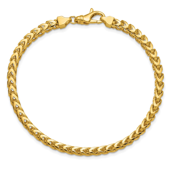 14K Yellow Gold 3.7mm Franco Bracelet 9 Inch
