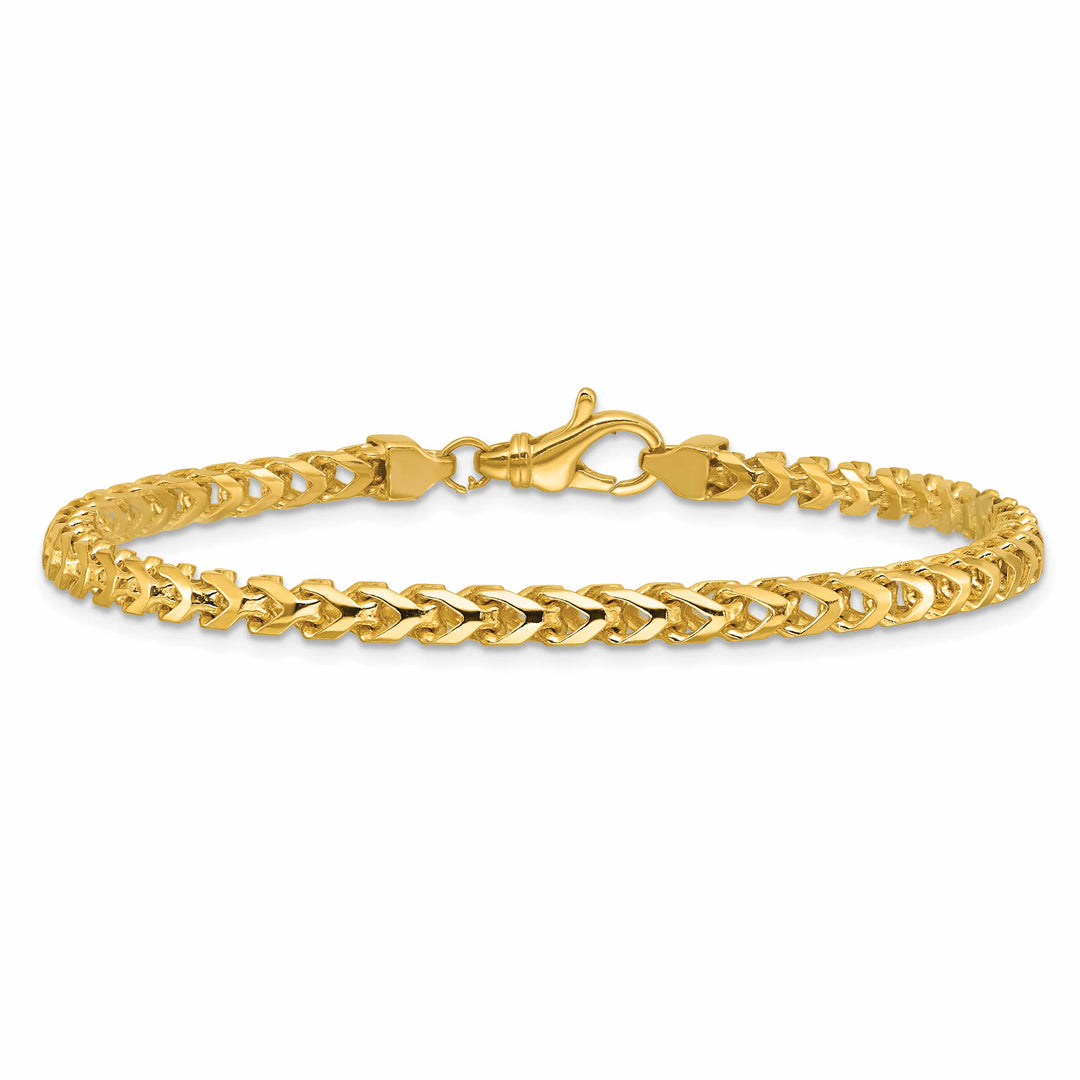 14K Yellow Gold 3.7mm Franco Bracelet 9 Inch