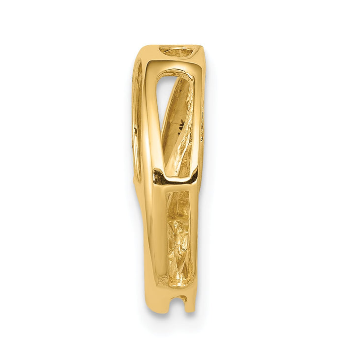 14K Yellow Gold 3/8 ct Lab Grown Diamond Complete Circle Slide Pendant