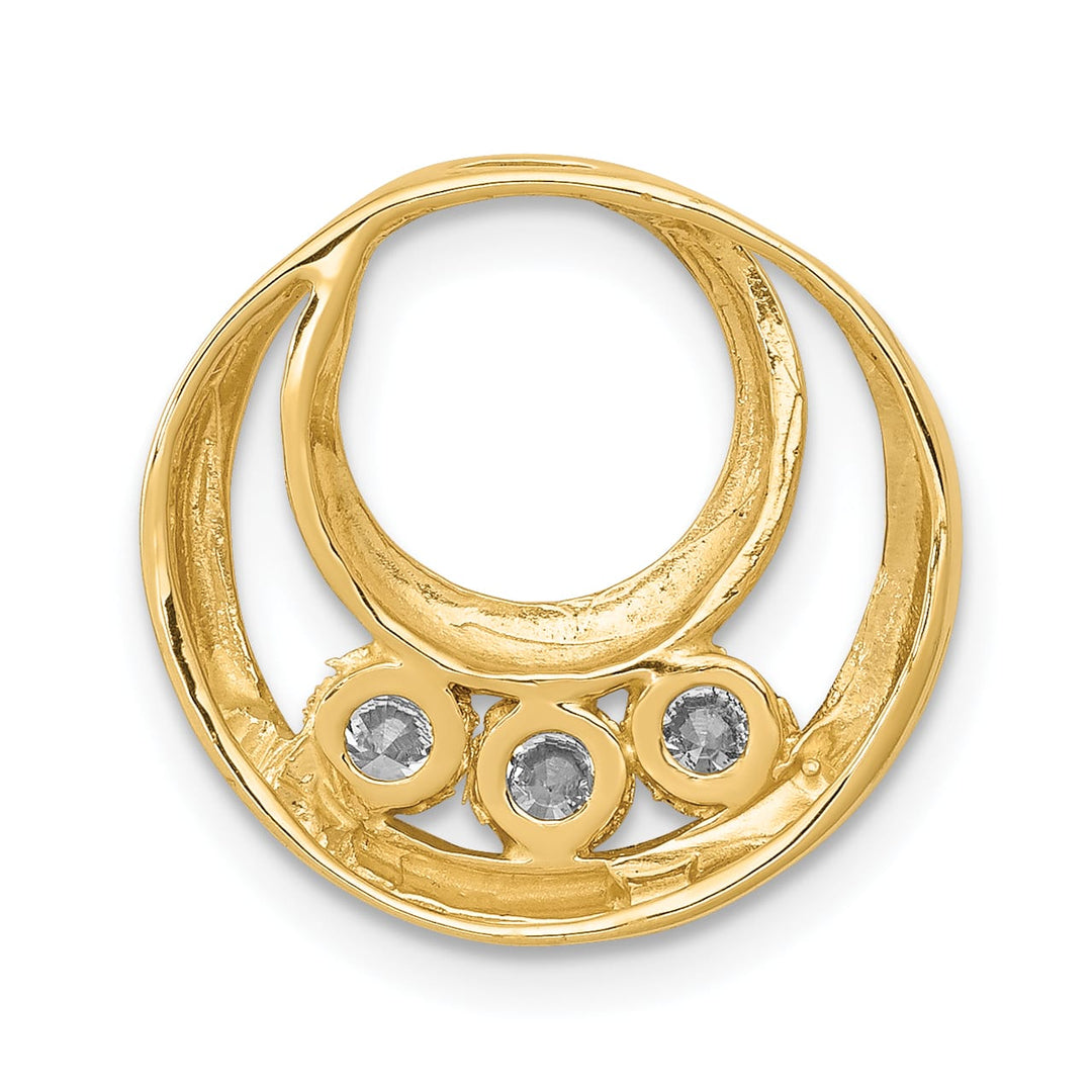 14K Yellow Gold 3/8 ct Lab Grown Diamond Complete Circle Slide Pendant