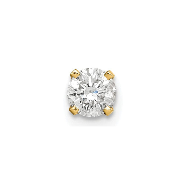 14K Yellow Gold 3/8 ct Single Diamond Stud Earring