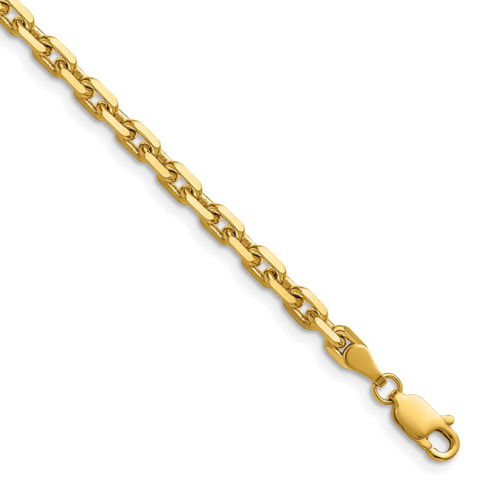 14K Yellow Gold 3.90mm D.C. French Link Chain 18 Inch
