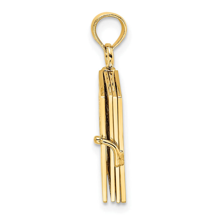 14K Yellow Gold 3-D The Ten Commandments in Hebrew Book with Moveable
