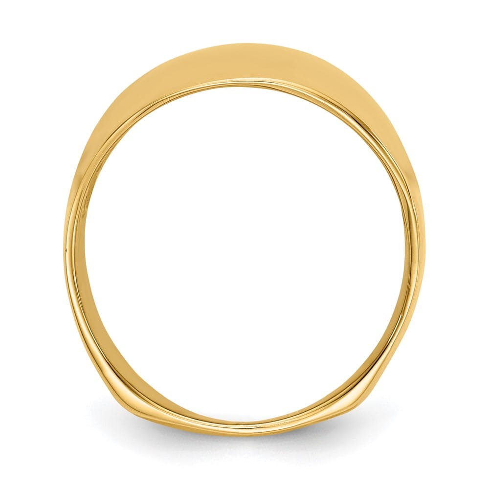 14k Yellow Gold 3 mm Polished Dome Ring Ladies Stock Size 7 Ring Are Refundable