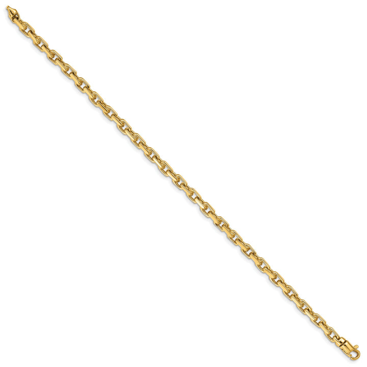 14K Yellow Gold 4.2mm Hand Fancy Link Bracelet