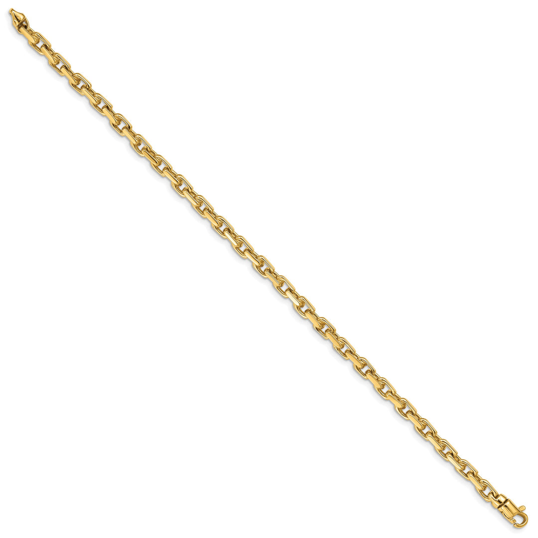 14K Yellow Gold 4.2mm Hand Fancy Link Bracelet