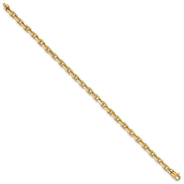 14K Yellow Gold 4.2mm Hand Fancy Link Bracelet