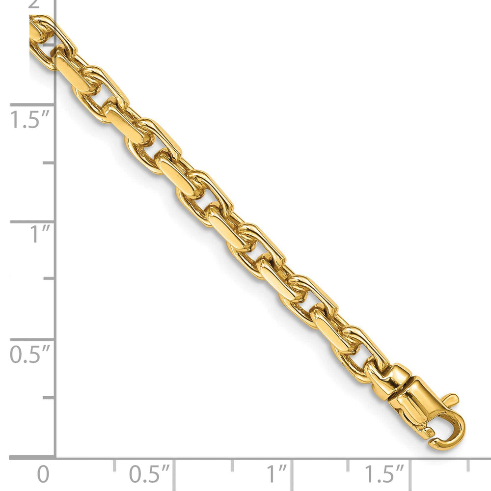 14K Yellow Gold 4.2mm Hand Fancy Link Bracelet