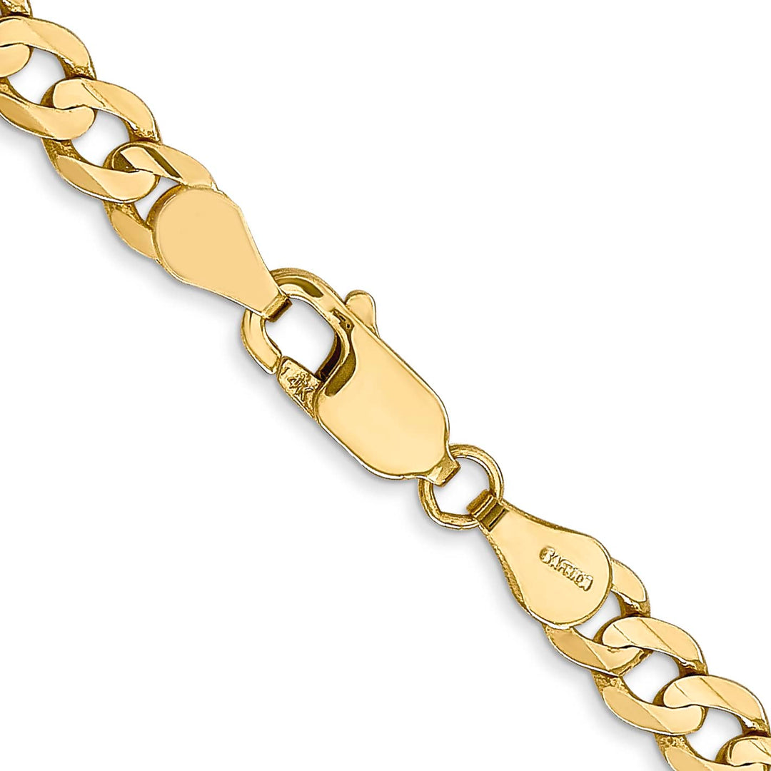 14K Yellow Gold 4.5mm Open Concave Curb Chain 26 Inch