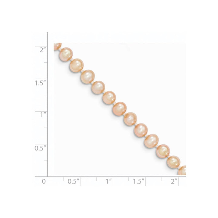14K Yellow Gold 4-5mm Pink Near Round Cultured Pearl 16 inch Necklace