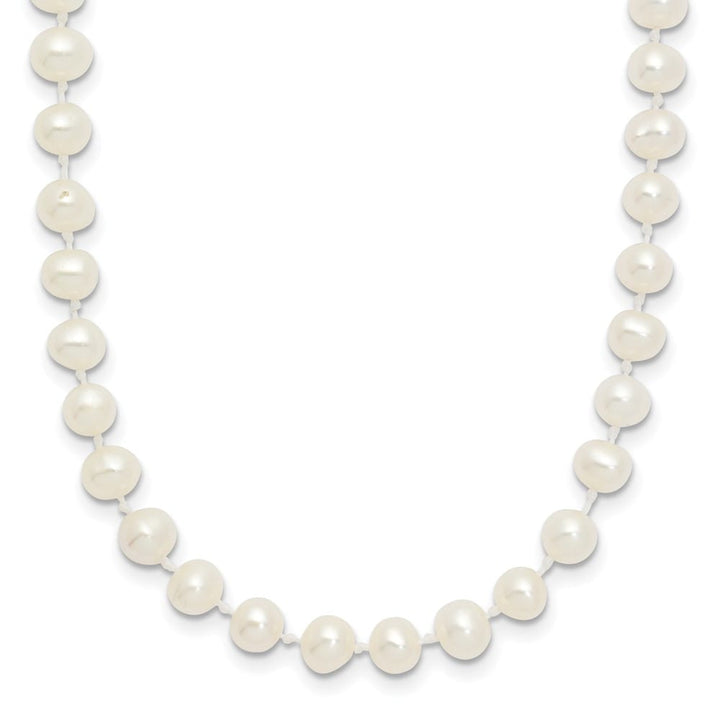 14K Yellow Gold 4-5mm White Semi-Round Cultured Pearl 16 inch Necklace