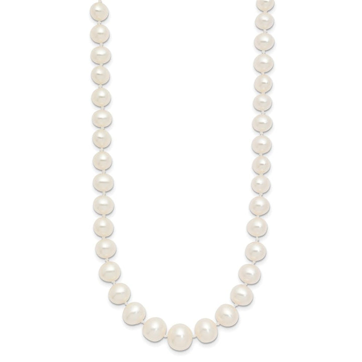 14K Yellow Gold 4-8mm White Cultured Pearl Graduated 18 inch Necklace