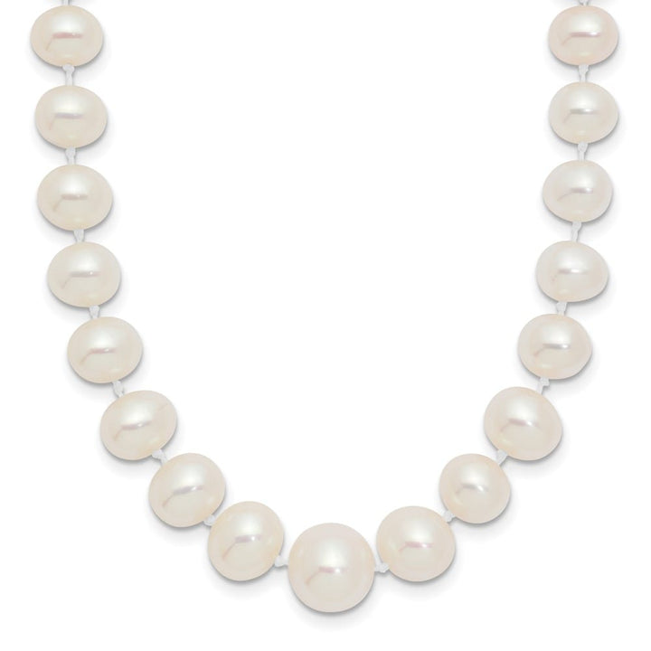 14K Yellow Gold 4-9mm White Cultured Pearl Graduated 18 inch Necklace
