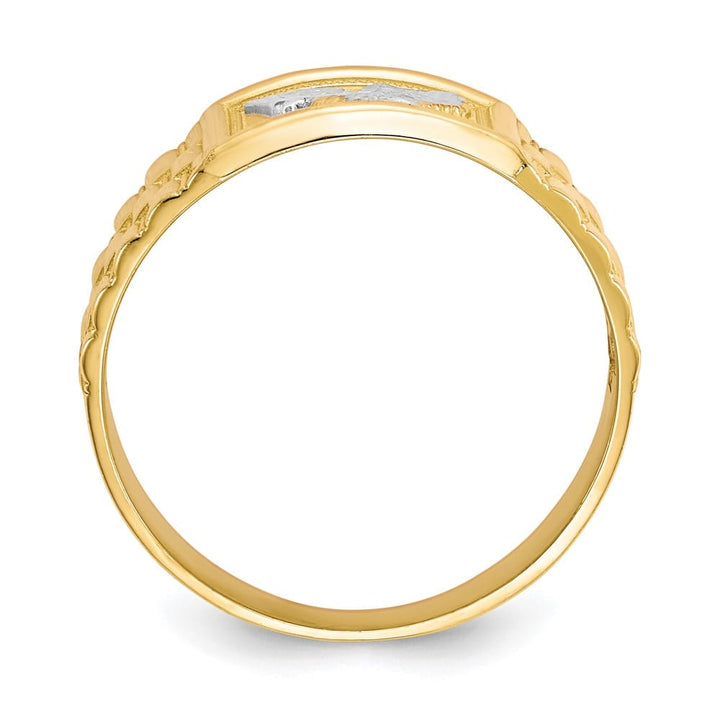 14k Yellow Gold 4 mm Eagle Men's Ring