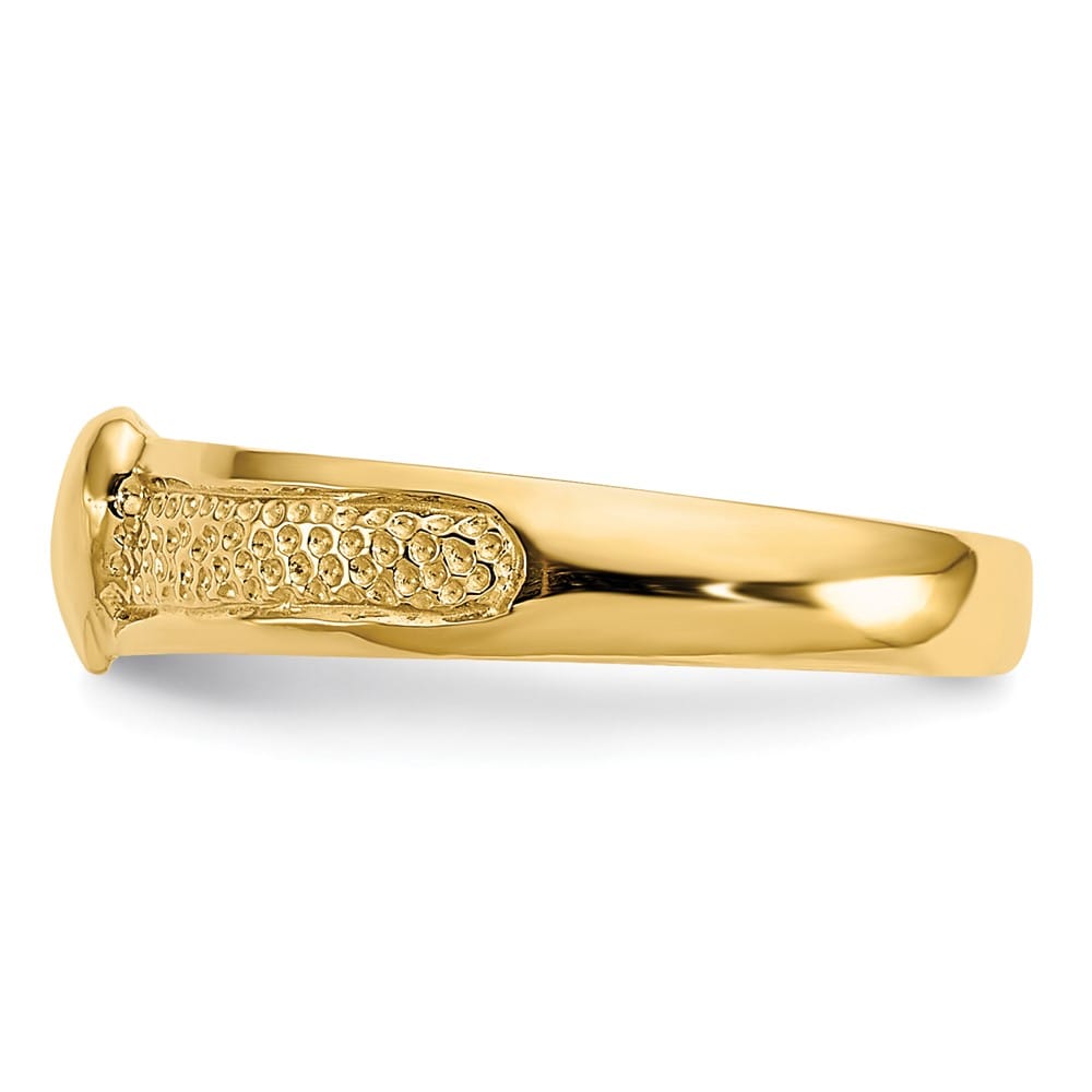 14k Yellow Gold 4 mm Heart Toe Ring