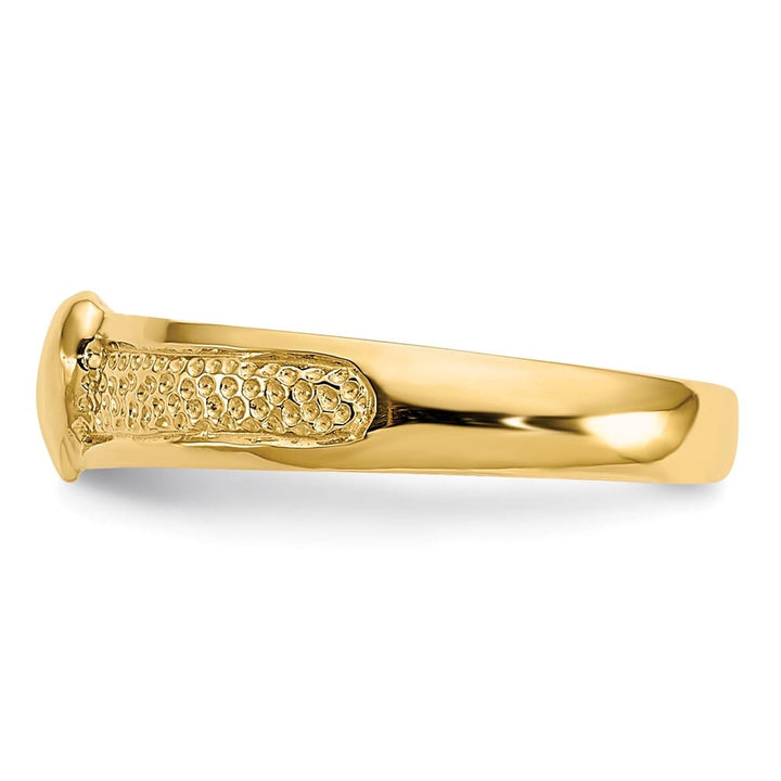 14k Yellow Gold 4 mm Heart Toe Ring