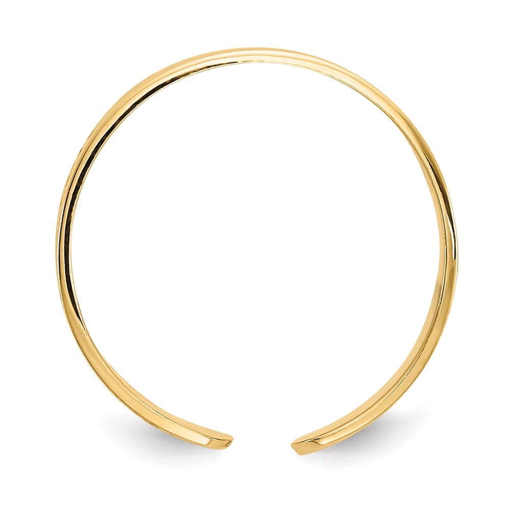 14k Yellow Gold 4mm Greek Key Toe Ring