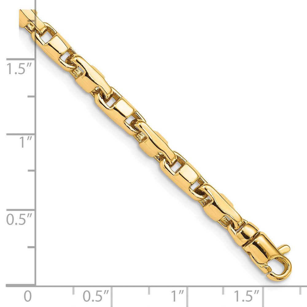 14K Yellow Gold 4mm Hand Fancy Link Bracelet