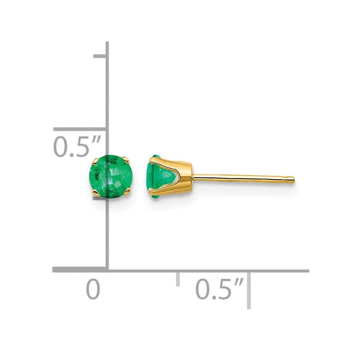 14K Yellow Gold 4mm Round Post Earrings, view 8 of 8