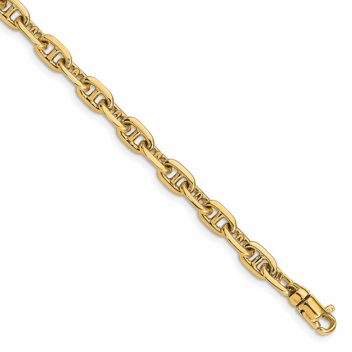 14K Yellow Gold 5.1mm Hand Fancy Link Bracelet