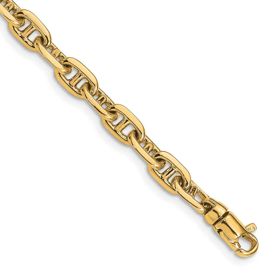 14K Yellow Gold 5.1mm Hand Fancy Link Bracelet
