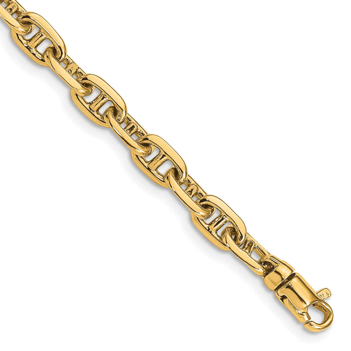 14K Yellow Gold 5.1mm Hand Fancy Link Bracelet