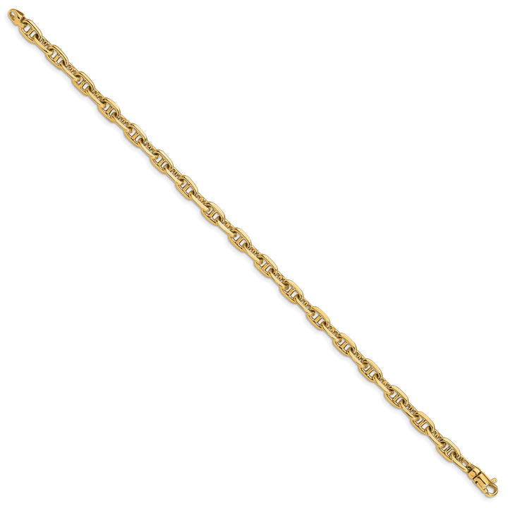 14K Yellow Gold 5.1mm Hand Fancy Link Bracelet