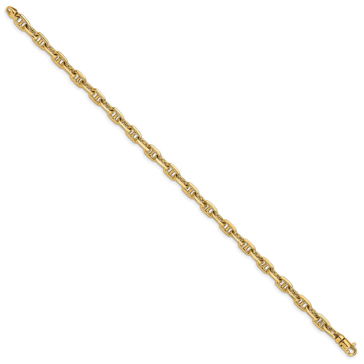14K Yellow Gold 5.1mm Hand Fancy Link Bracelet