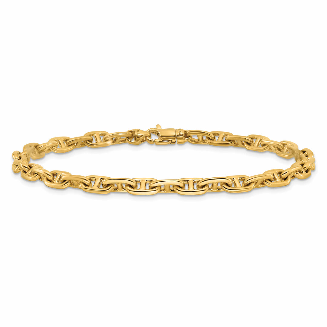 14K Yellow Gold 5.1mm Hand Fancy Link Bracelet