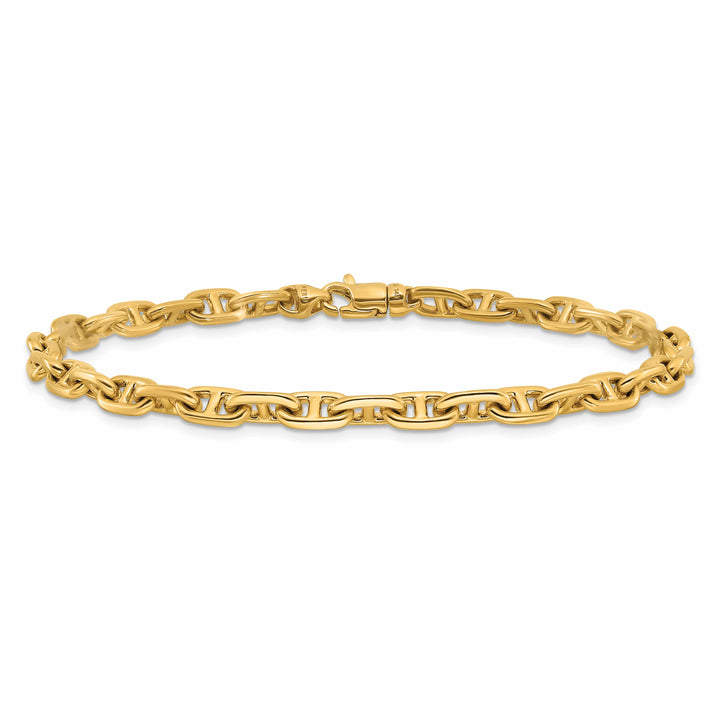 14K Yellow Gold 5.1mm Hand Fancy Link Bracelet