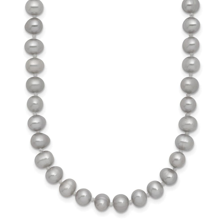 14K Yellow Gold 5-6mm Gray Near Round Cultured Pearl 20 inch Necklace