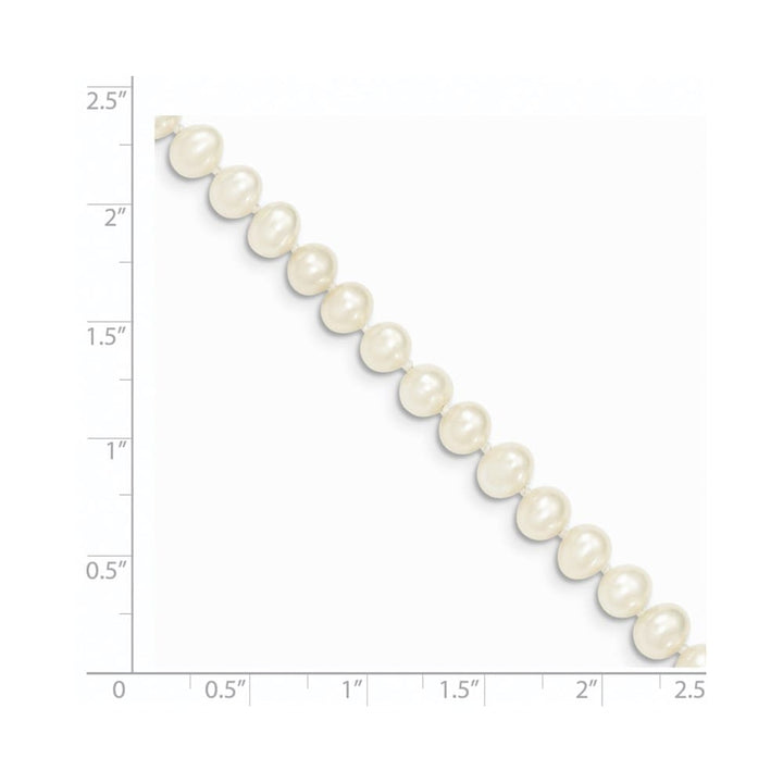 14K Yellow Gold 5-6mm White Semi-Round Cultured Pearl 16 inch Necklace