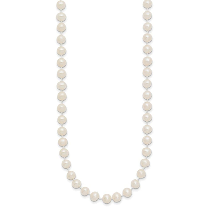 14K Yellow Gold 5-6mm White Semi-Round Cultured Pearl 16 inch Necklace