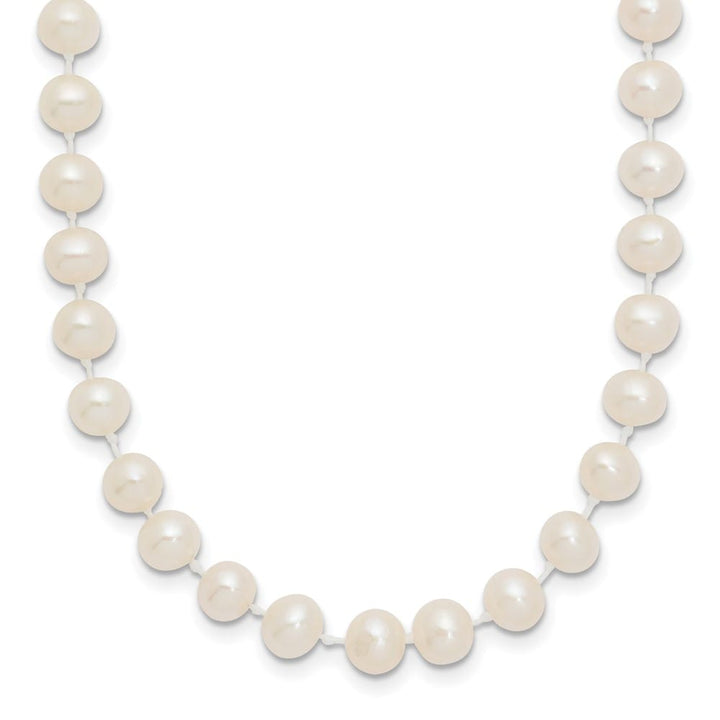 14K Yellow Gold 5-6mm White Semi-Round Cultured Pearl 16 inch Necklace