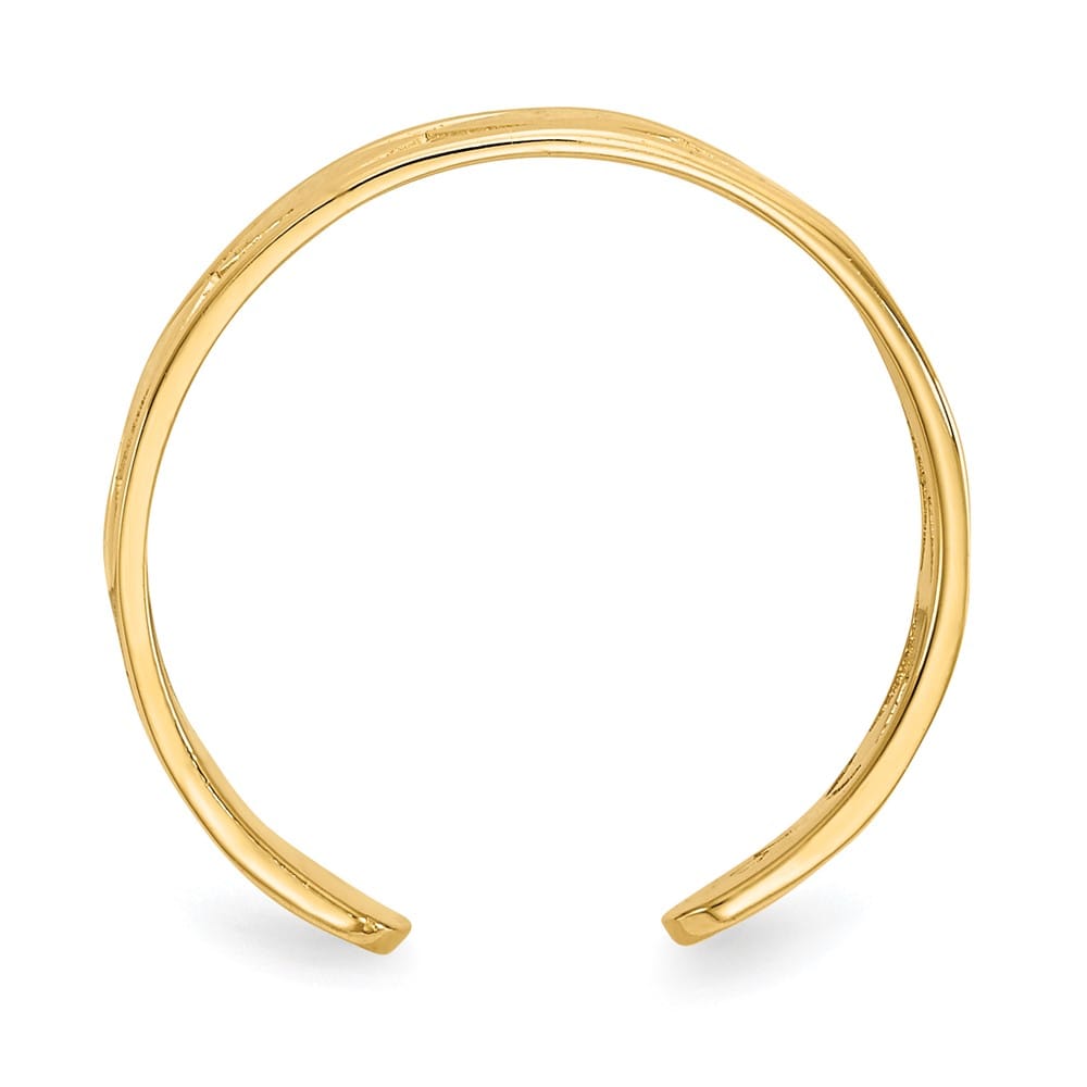 14k Yellow Gold 5 mm Diamond Shapes Toe Ring
