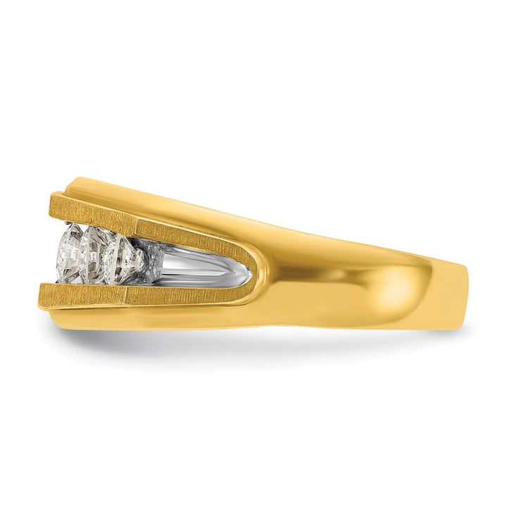 14k Yellow Gold 5-Stone I1 Quality Diamond Men's Ring