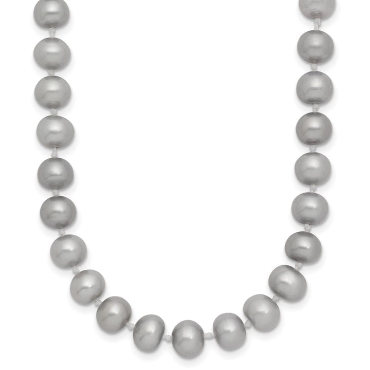14K Yellow Gold 6-7mm Gray Near Round Cultured Pearl 16 inch Necklace