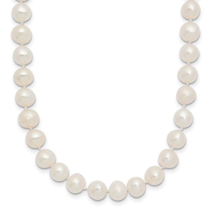 14K Yellow Gold 6-7mm White Semi-Round Cultured Pearl 16 inch Necklace