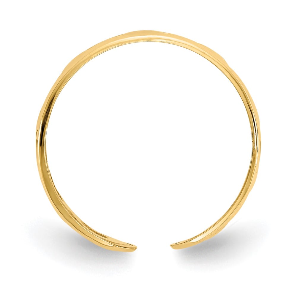 14k Yellow Gold 6 mm Heart Toe Ring