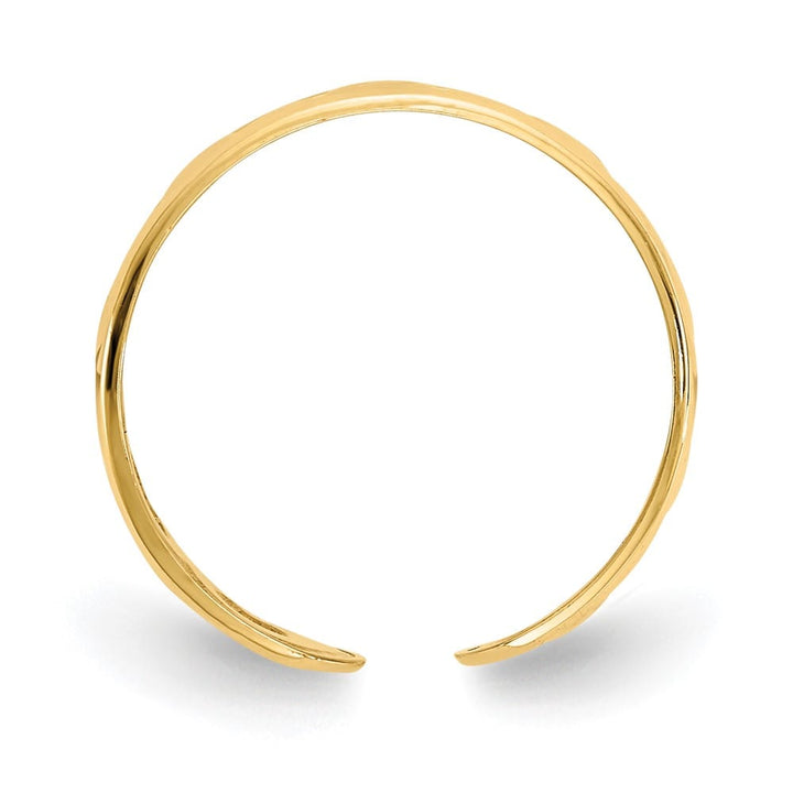 14k Yellow Gold 6 mm Heart Toe Ring